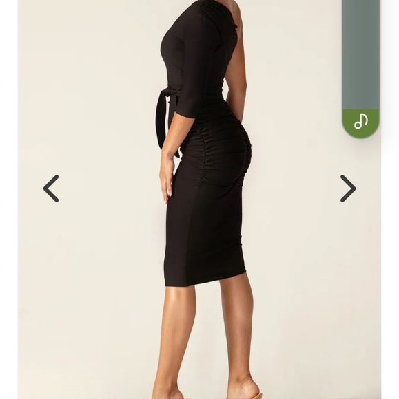 New Alieva Black Dolly Bodycon Dress - XL - Picture 4 of 5